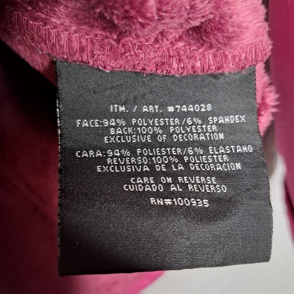 Double Diamond Pink Rose Print Softshell Fleece Lined Jacket Women's Size S - Picture 4 of 8